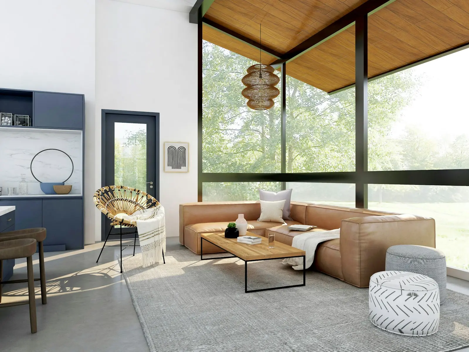 Covered patio with outdoor seating